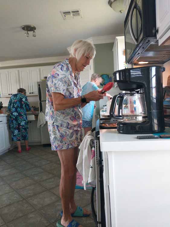 in the kitchen